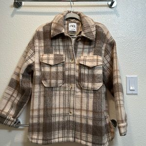 Cute plaid oversized jacket